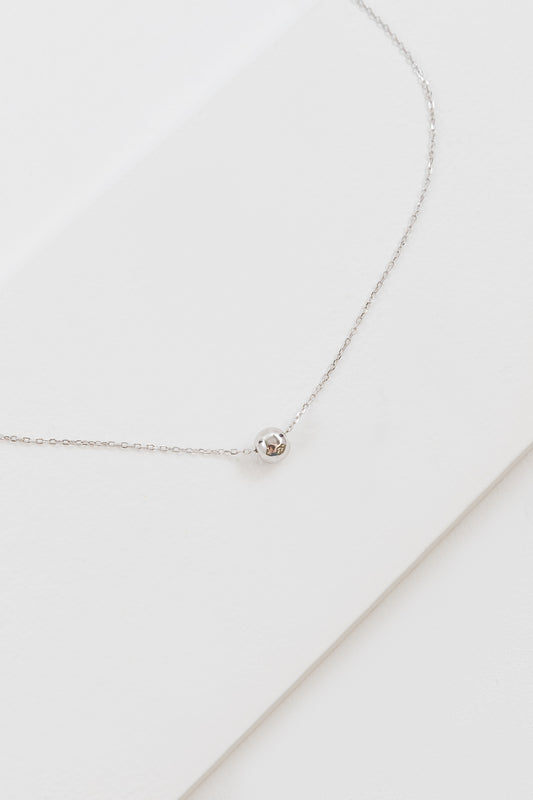Polished Sphere Necklace (sterl.)