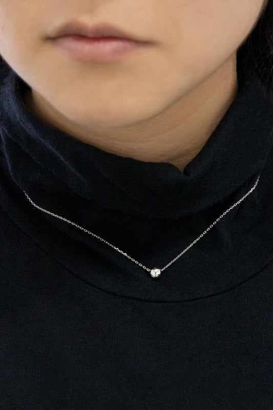 Polished Sphere Necklace (sterl.)