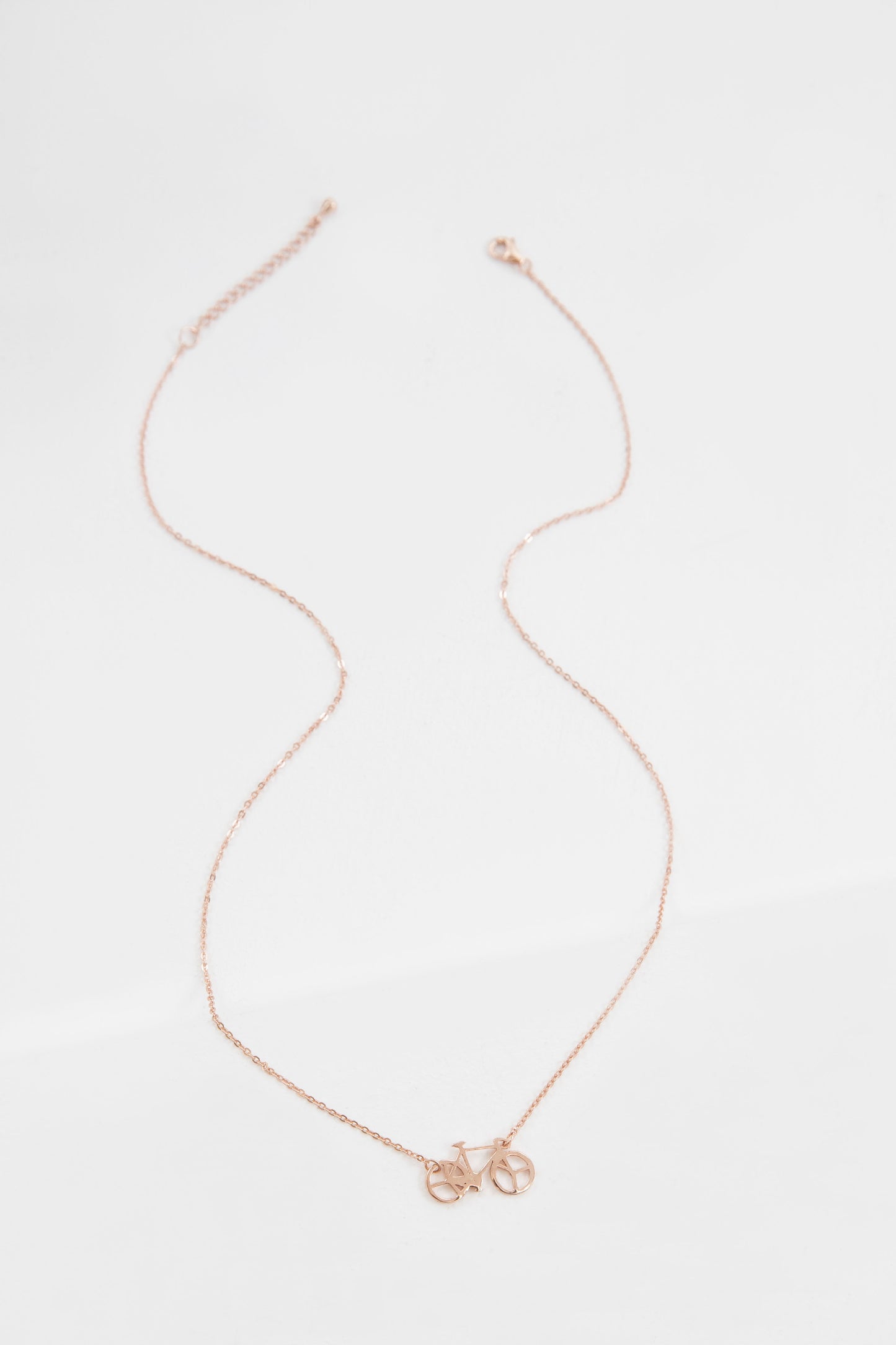 Bicycle Necklace Rose Gold