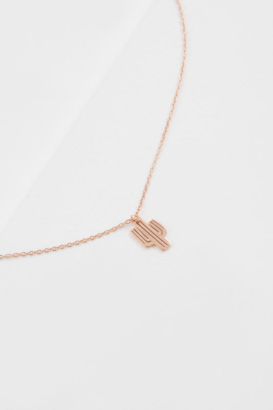 Cactus Necklace (18K Rose Gold)