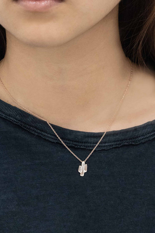 Cactus Necklace (18K Rose Gold)