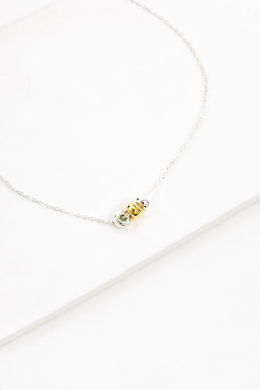 Two-Tone Seed Bead Necklace (sterl.)