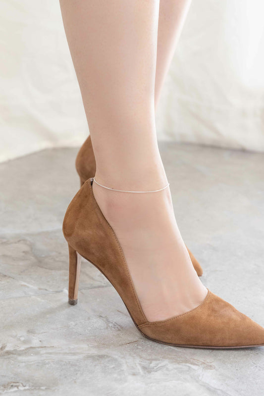 Ana Plain Chain Anklet (sterl.)