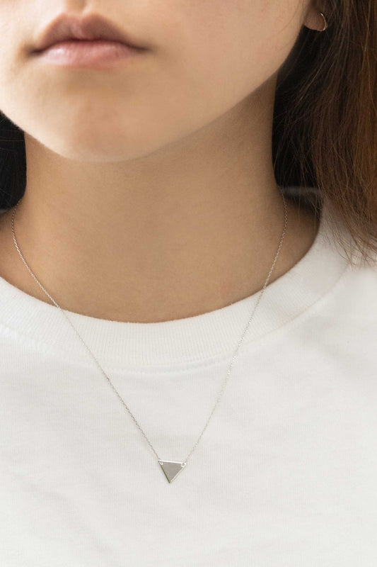 In Focus Triangle Necklace (14K)