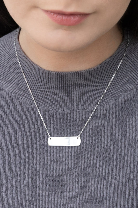 Tag Plate Necklace | Silver (sterl.)