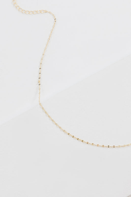 Simple Gold Chain Choker (14K)
