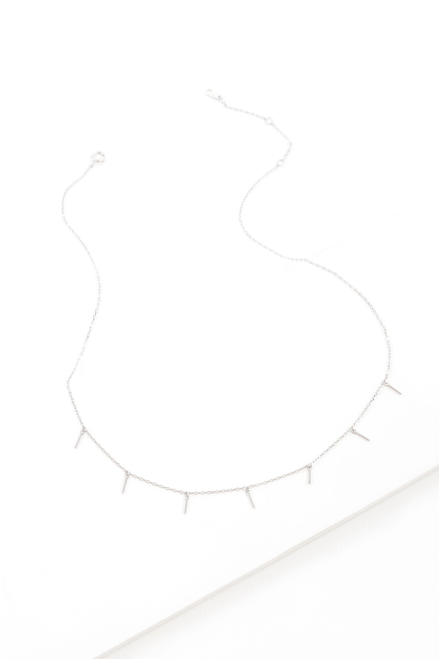 Bar Tassel Drop Necklace | Silver (sterl.)