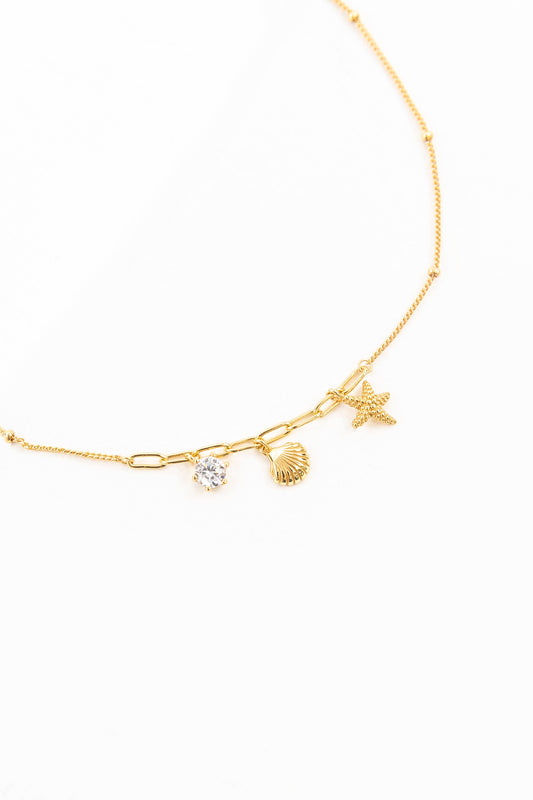 By The Sea Charm Necklace | Gold (14K)