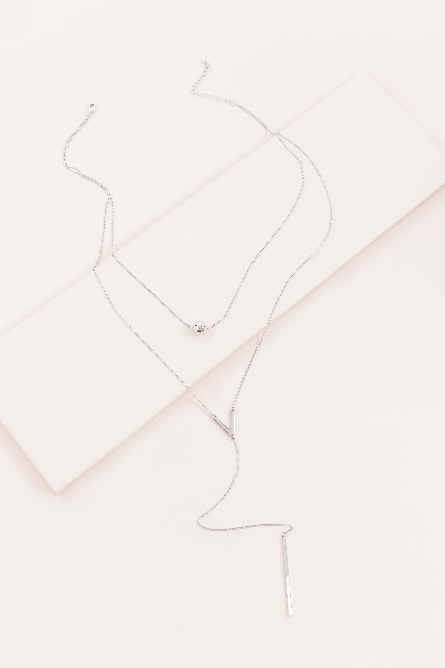 Aries Layered Y-Necklace | Silver