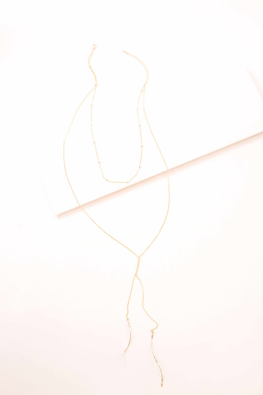 Dotted Twist Layered Necklace