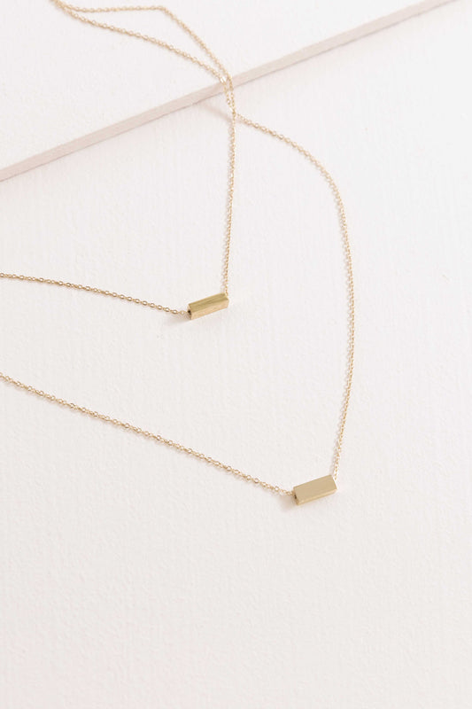 Strike a Pose Bar Layered Necklace | Gold (14K)