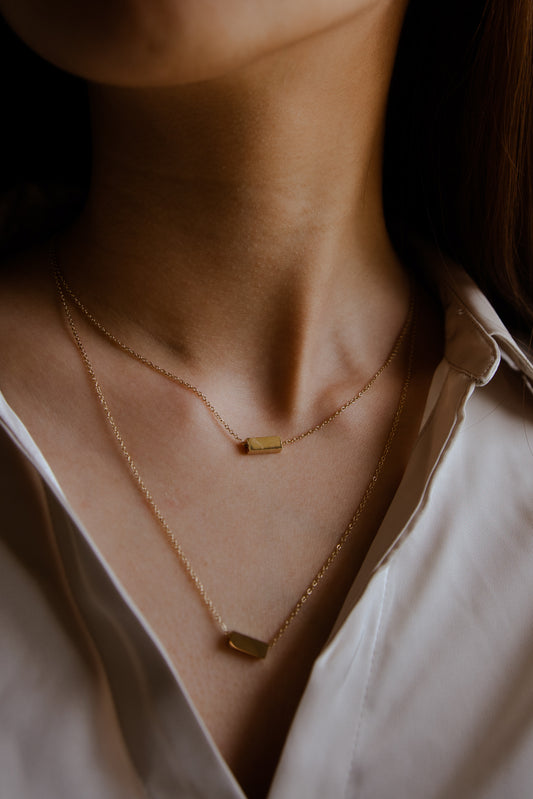 Strike a Pose Bar Layered Necklace | Gold (14K)