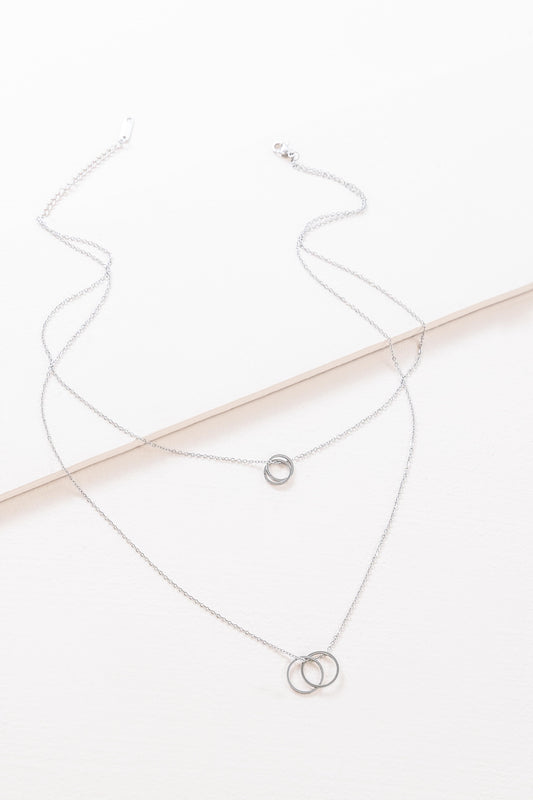 Better Together Circle-Link Layered Necklace | Silver
