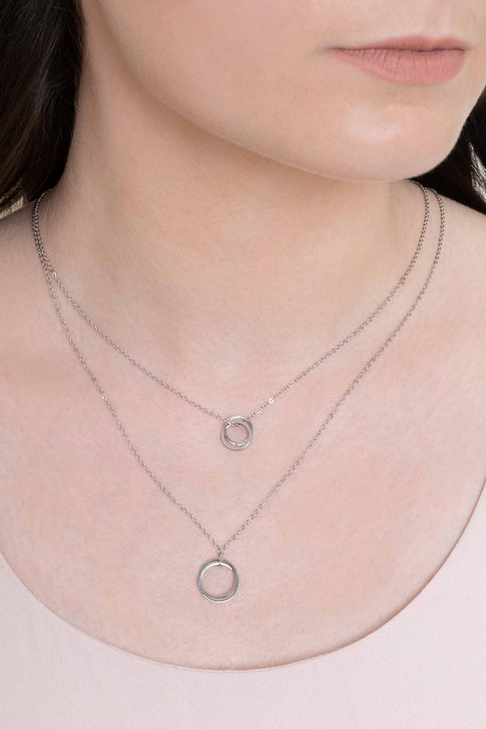 Better Together Circle-Link Layered Necklace | Silver