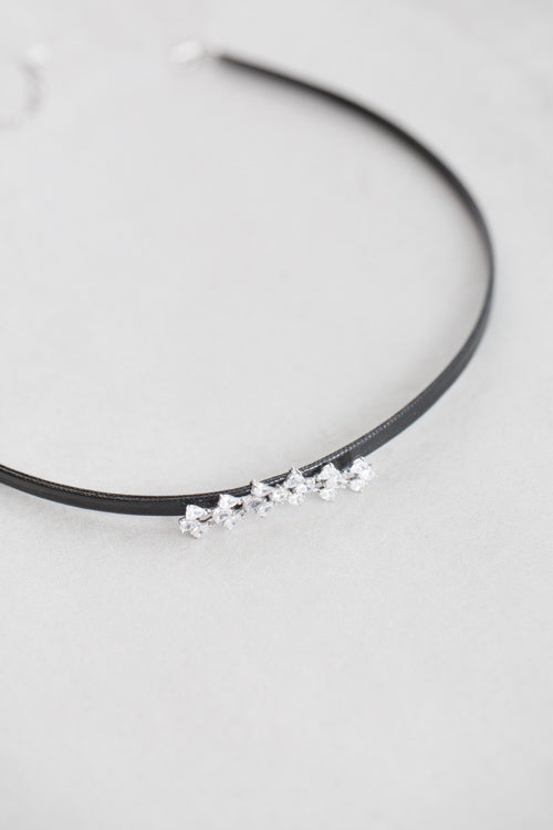 Sterling Silver | Stone Row Choker