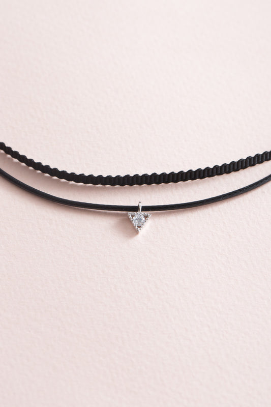 Sterling Silver | Delta Stone Choker