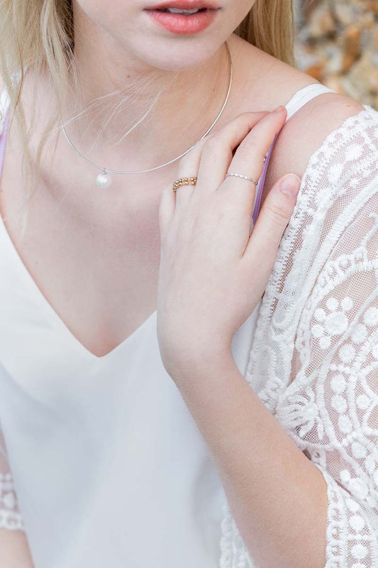 Pearl of the Sea Choker Necklace (sterl.)