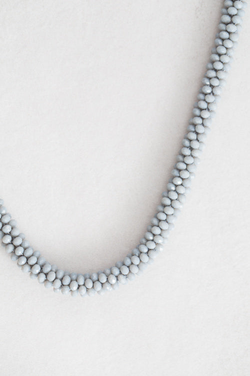 Rope Bead Necklace | Cool Gray