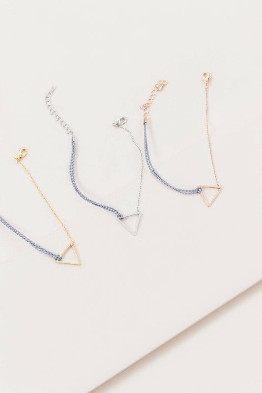 Triangle Rope Charm Bracelet