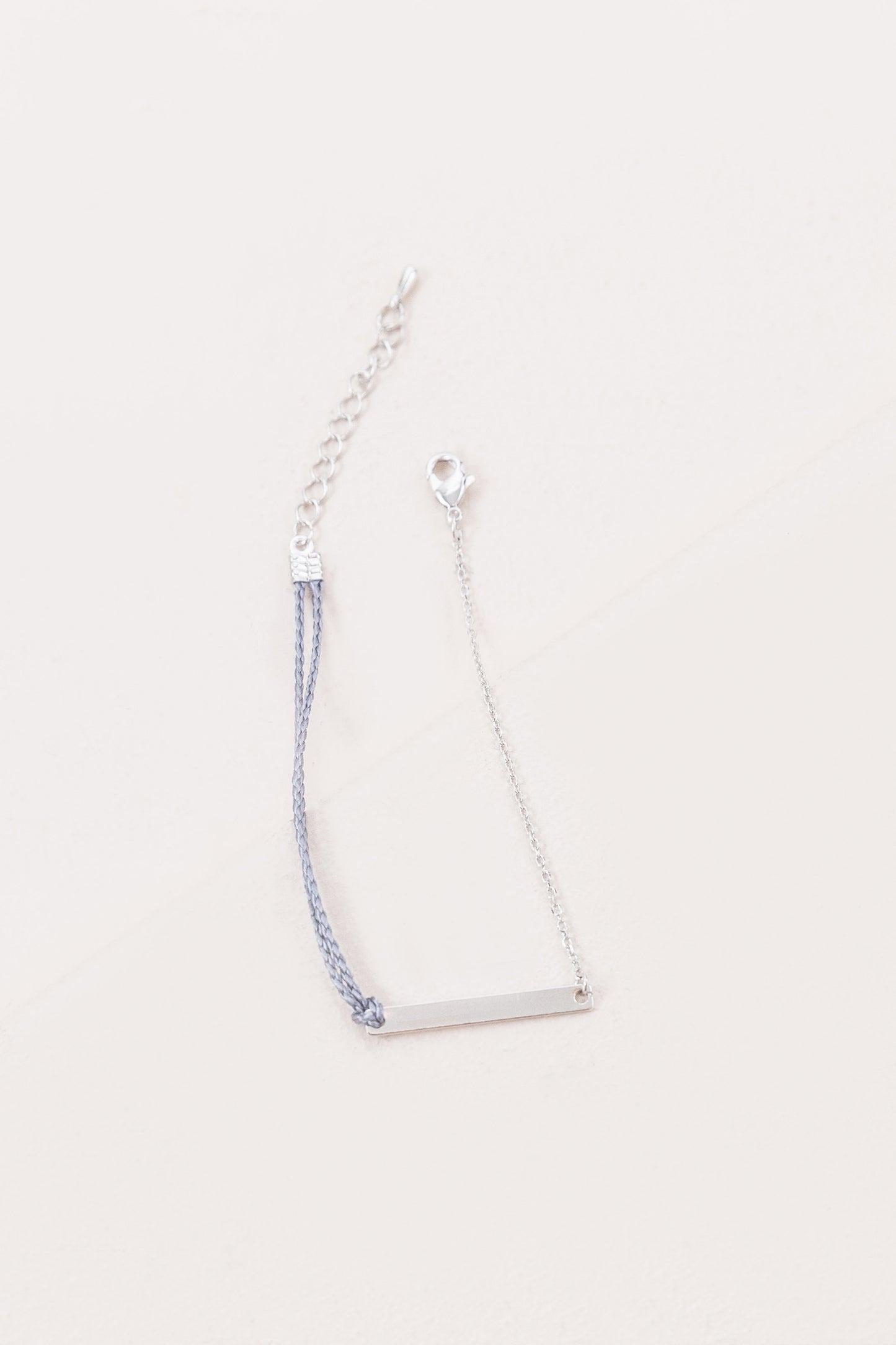 Thin Plate Rope Charm Bracelet
