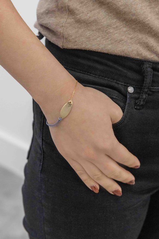 Plate Rope Charm Bracelet