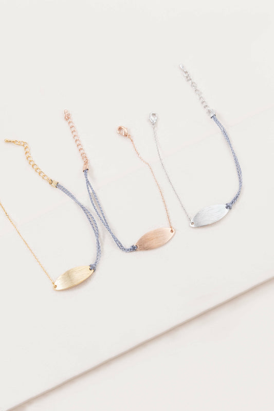 Plate Rope Charm Bracelet