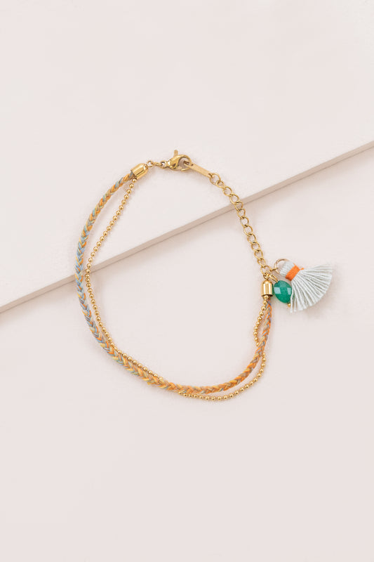Sojourner Layered Tassel Bracelet (18K)