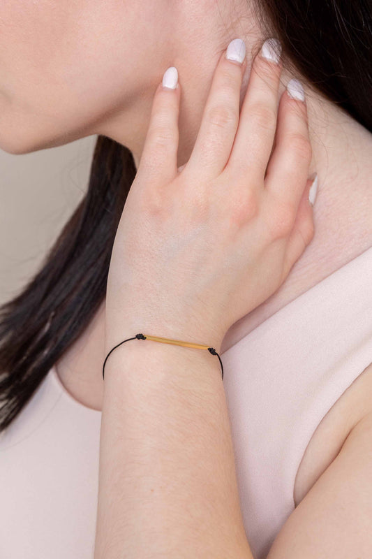 Lani Bar Cord Bracelet (18K)