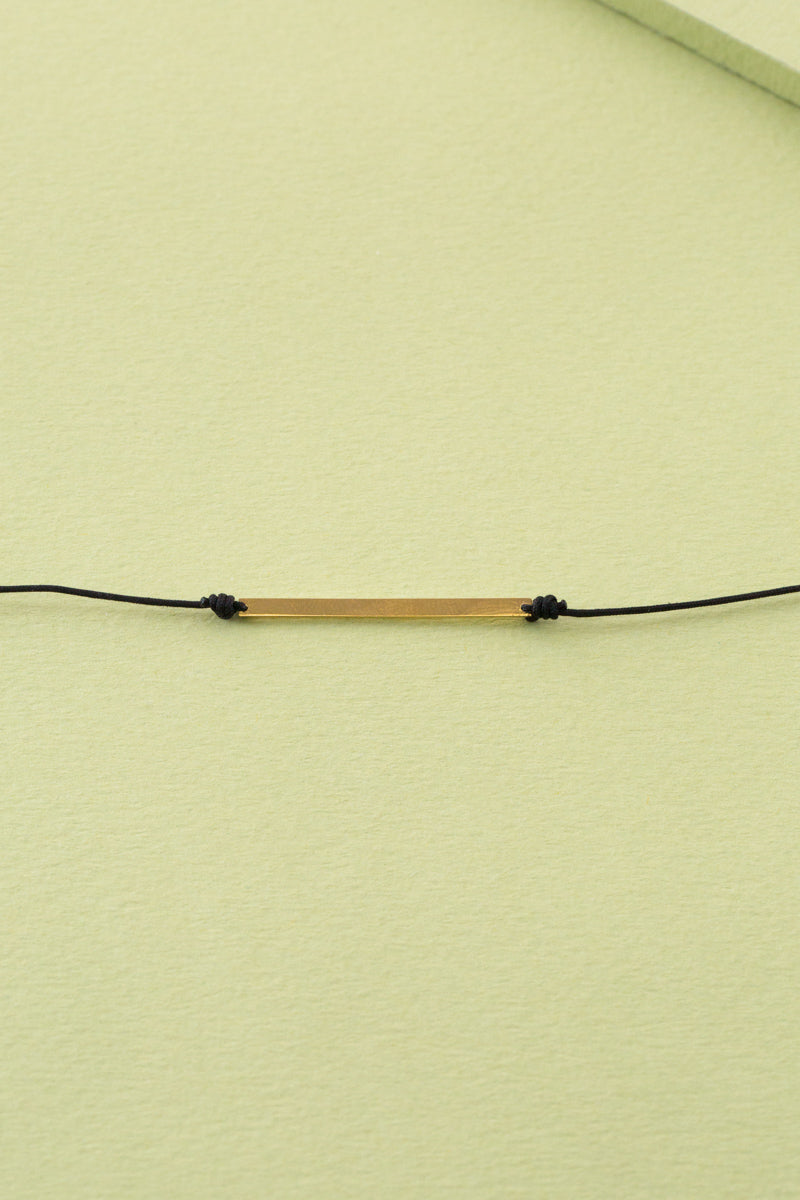 Lani Bar Cord Bracelet (18K)