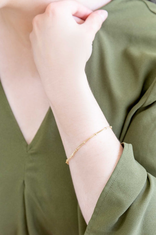 Ball Chain Charm Bracelet (14K)