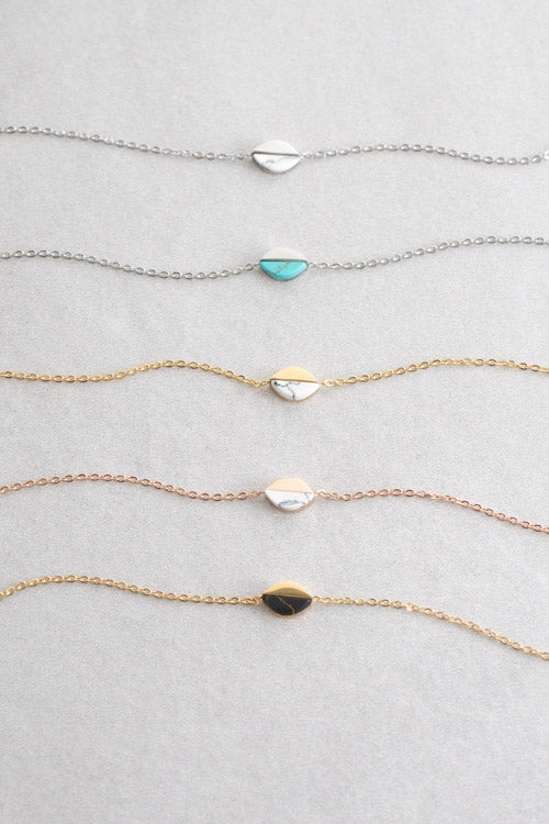 Elliptic Stone Bracelet