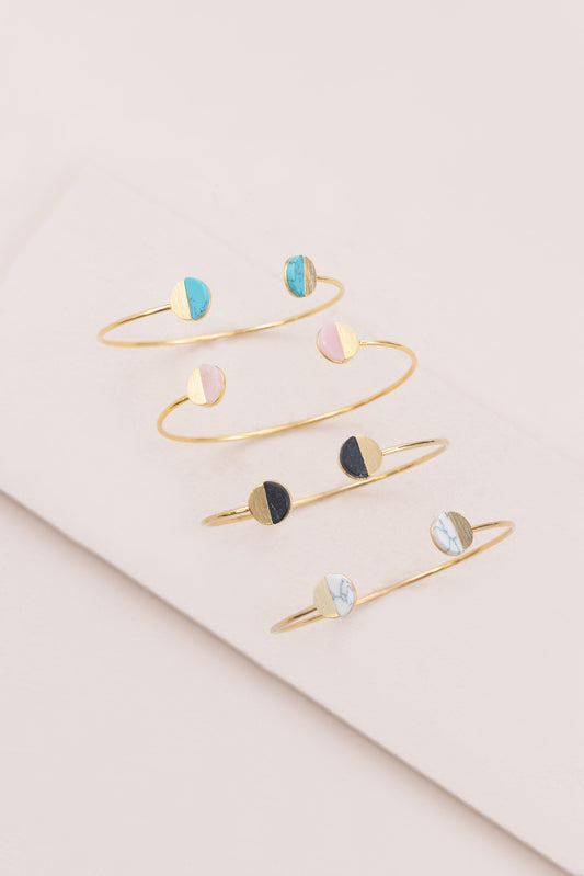 Level Stone Cuff Bracelet