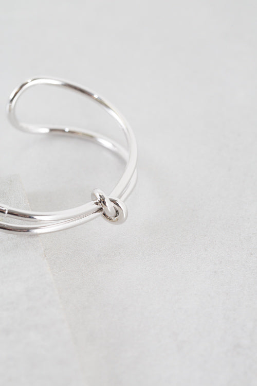 Folded Knot Cuff | Silver