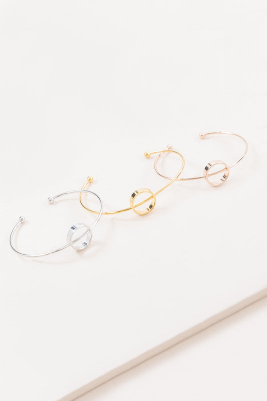 Divided Circle Cuff Bracelet