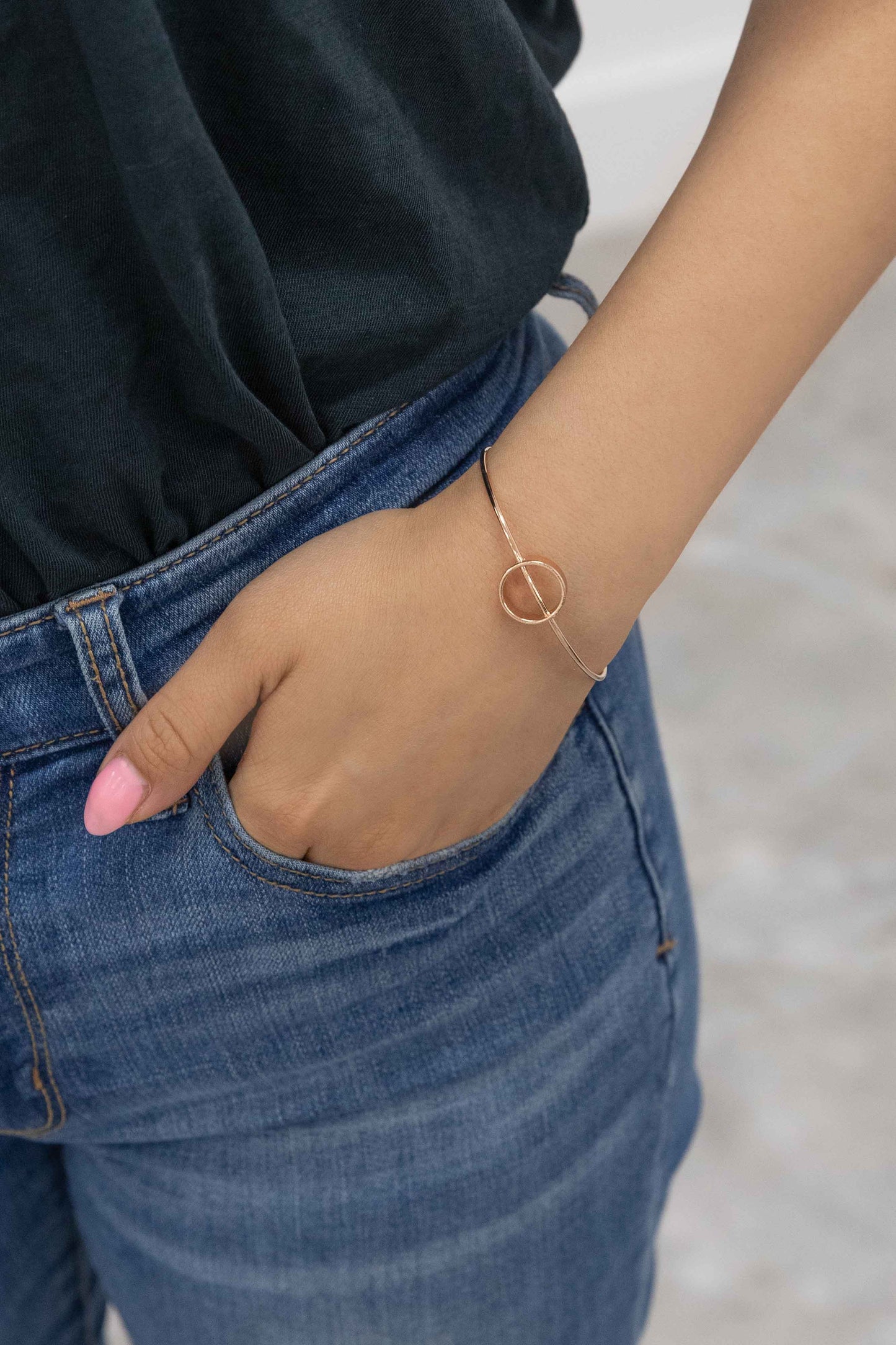 Divided Circle Cuff Bracelet