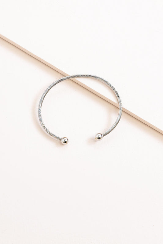 Solemn Cuff Bracelet | Silver