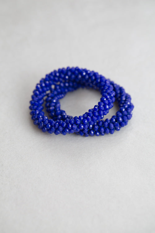 Beaded Rope Bracelet | Royal Blue