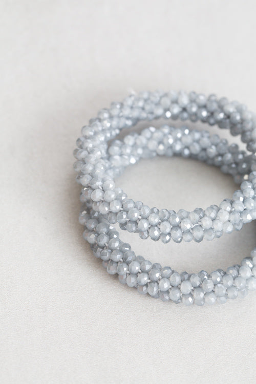 Beaded Rope Bracelet | Frost