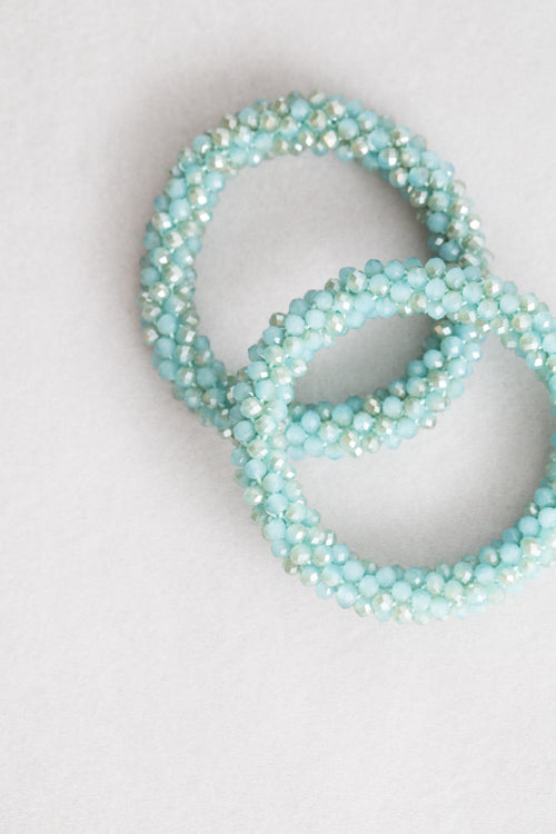 Beaded Rope Bracelet | Seafoam