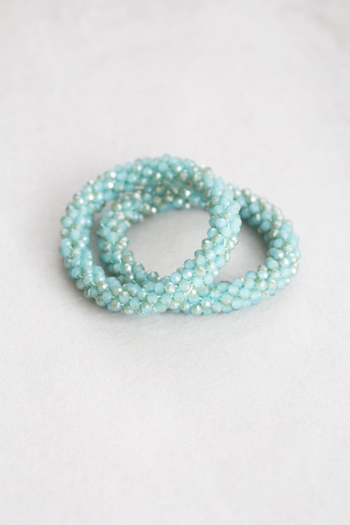 Beaded Rope Bracelet | Seafoam
