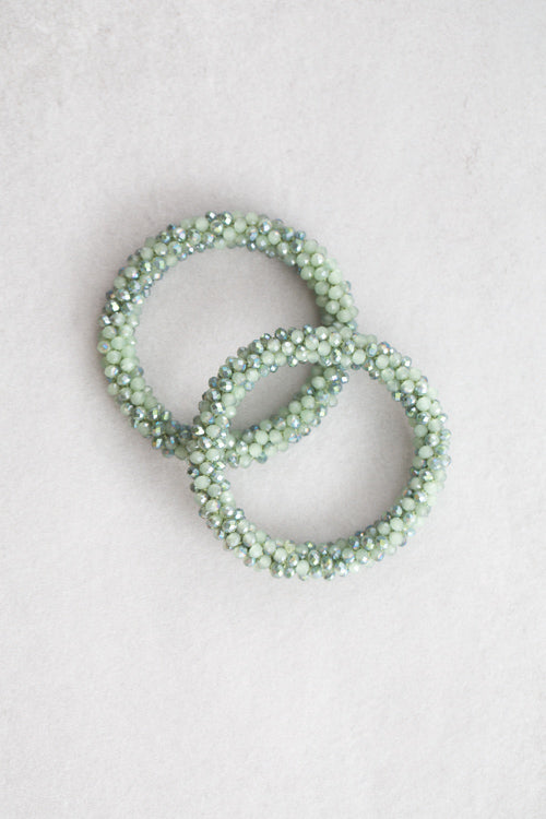 Beaded Rope Bracelet | Crystal Sage