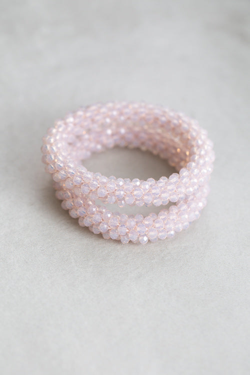 Beaded Rope Bracelet | Ballerina Pink