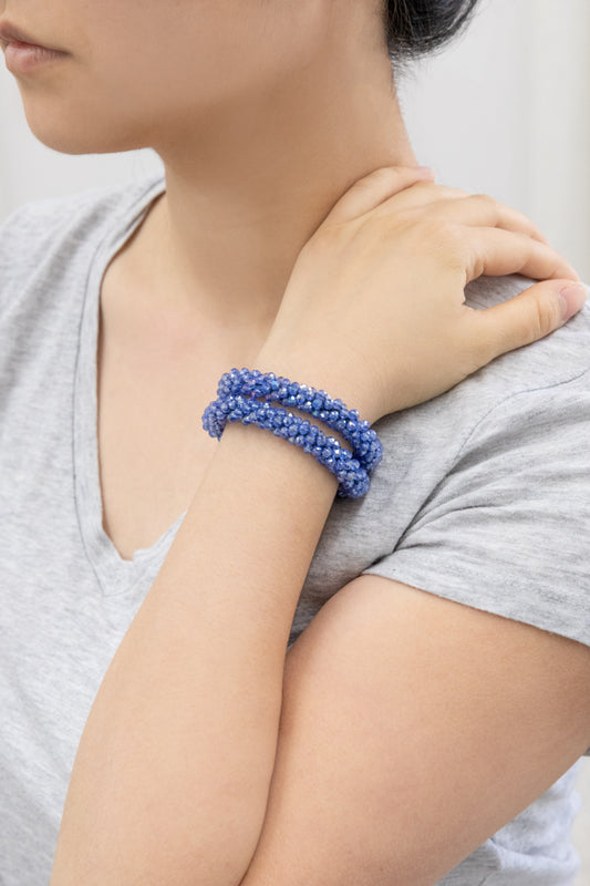 Beaded Rope Bracelet | Blue Chill