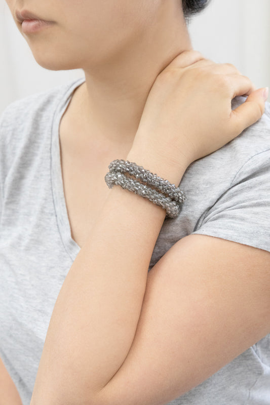 Beaded Rope Bracelet | Glacier