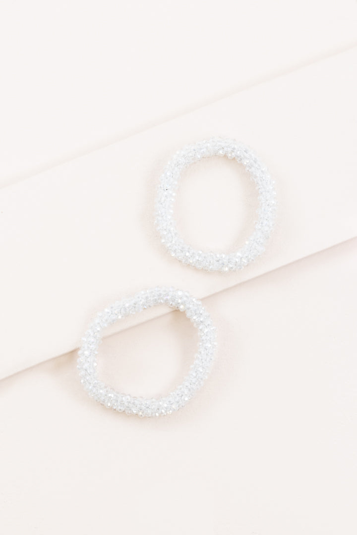 Beaded Rope Bracelet | Clear Ice