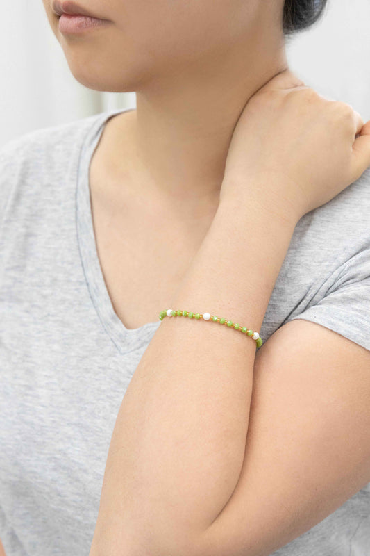 Adena Beaded Bracelet | Green