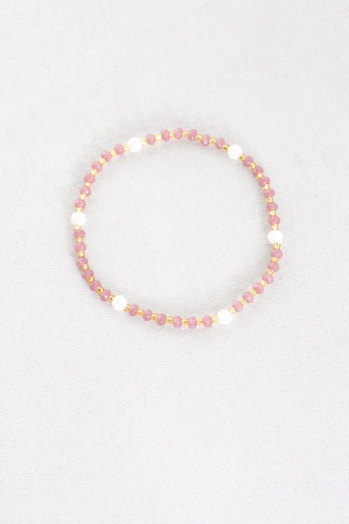 Adena Beaded Bracelet | Mauve