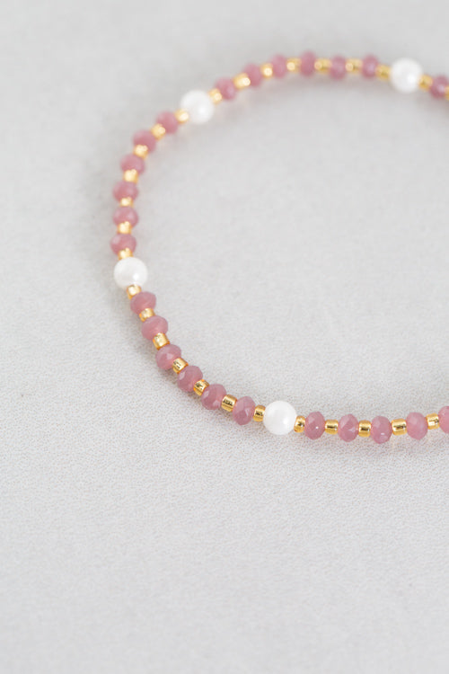 Adena Beaded Bracelet | Mauve