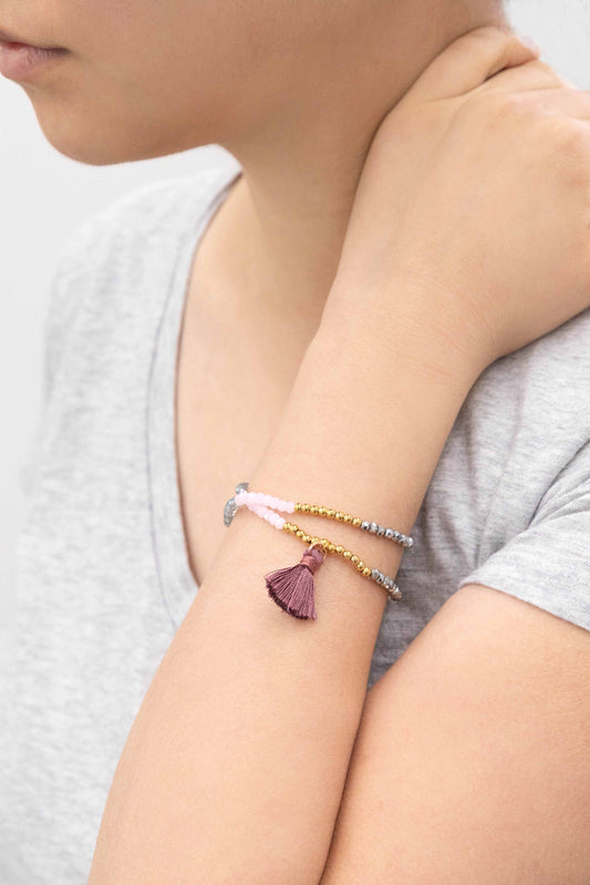 Havana Beaded Bracelet | Wine (14K)