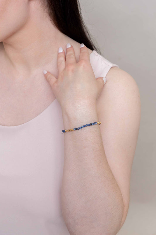 Awaken Bead Bracelet | Blue (14K)